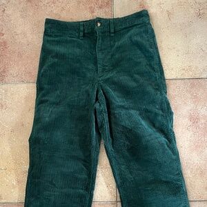 Women’s Madewell Green Corduroy Pants in Perfect Condition! (Size 28)